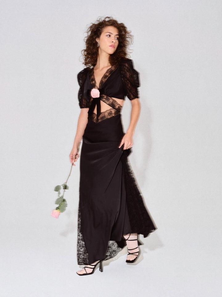 Corinne Maxi Dress — Black Product Image