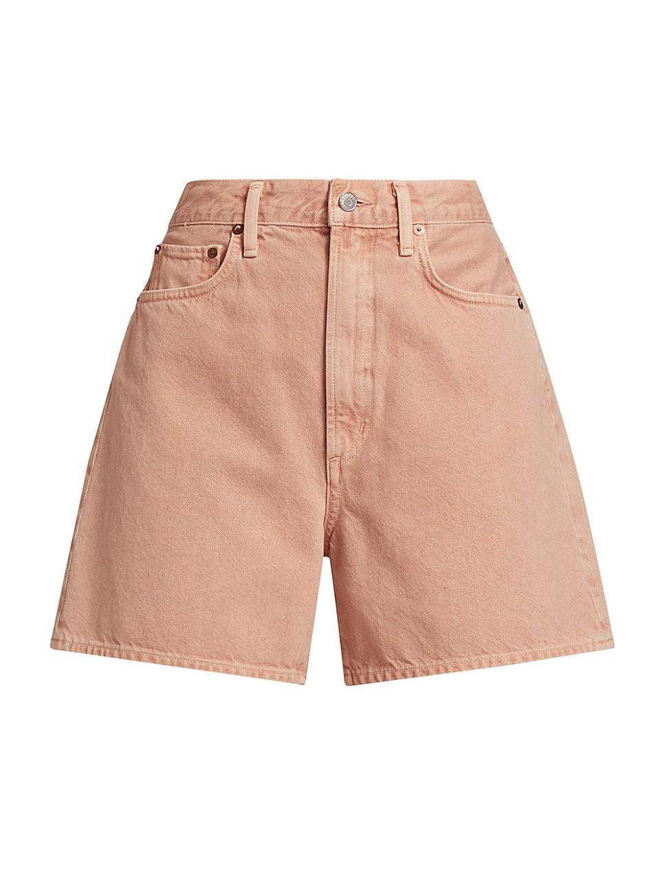 Womens Stella Denim High-Rise Wide-Leg Shorts Product Image