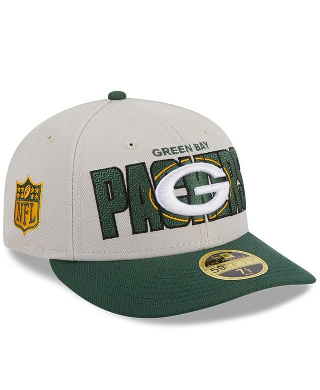 Mens New Era Stone/Green Green Bay Packers 2023 NFL Draft Low Profile 59FIFTY Fitted Hat Product Image