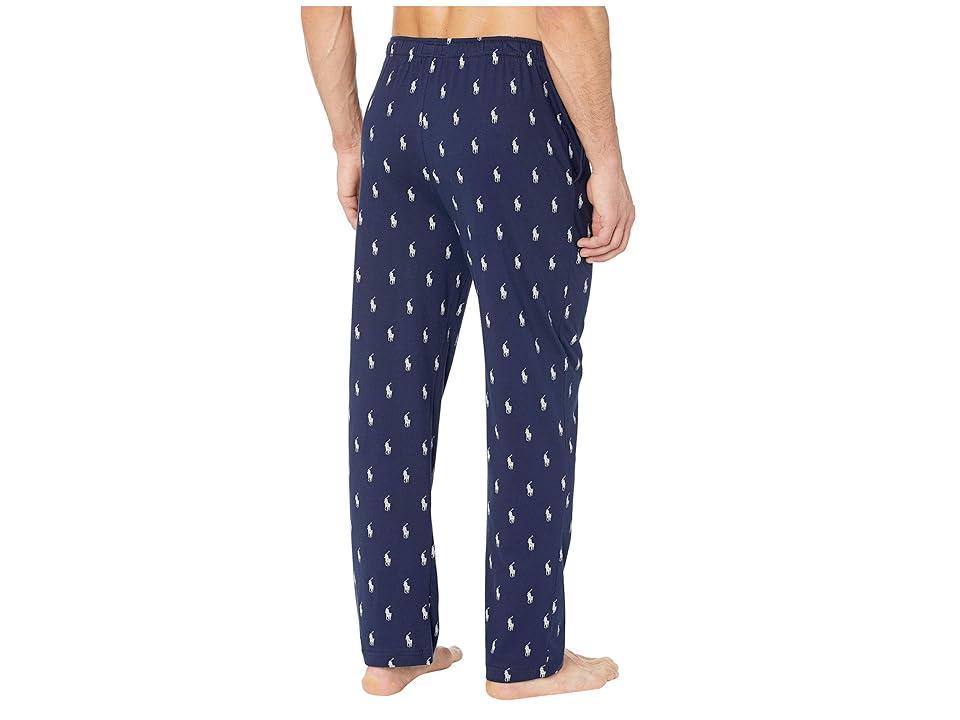 Polo Ralph Lauren Knit Jersey Covered Waistband PJ Pants (Cruise /Nevis All Over Pony Player) Men's Pajama Product Image