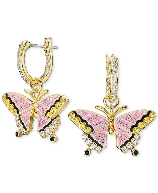 Swarovski Idyllia Multicolored Butterfly Drop Hoop Earrings Product Image