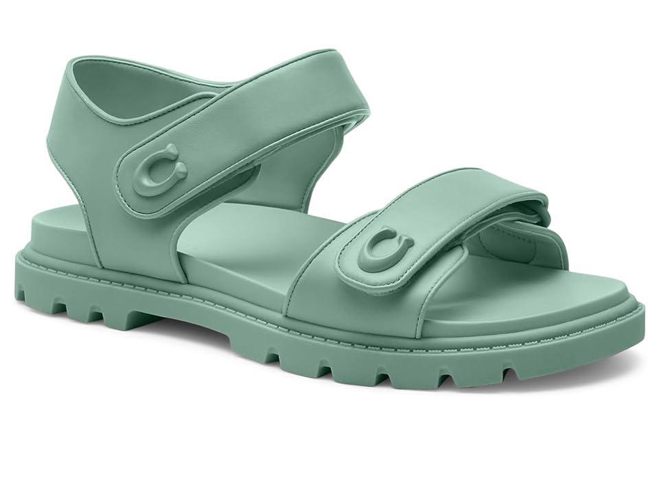 COACH Brynn Leather Sandal (Aquamarine) Women's Sandals Product Image