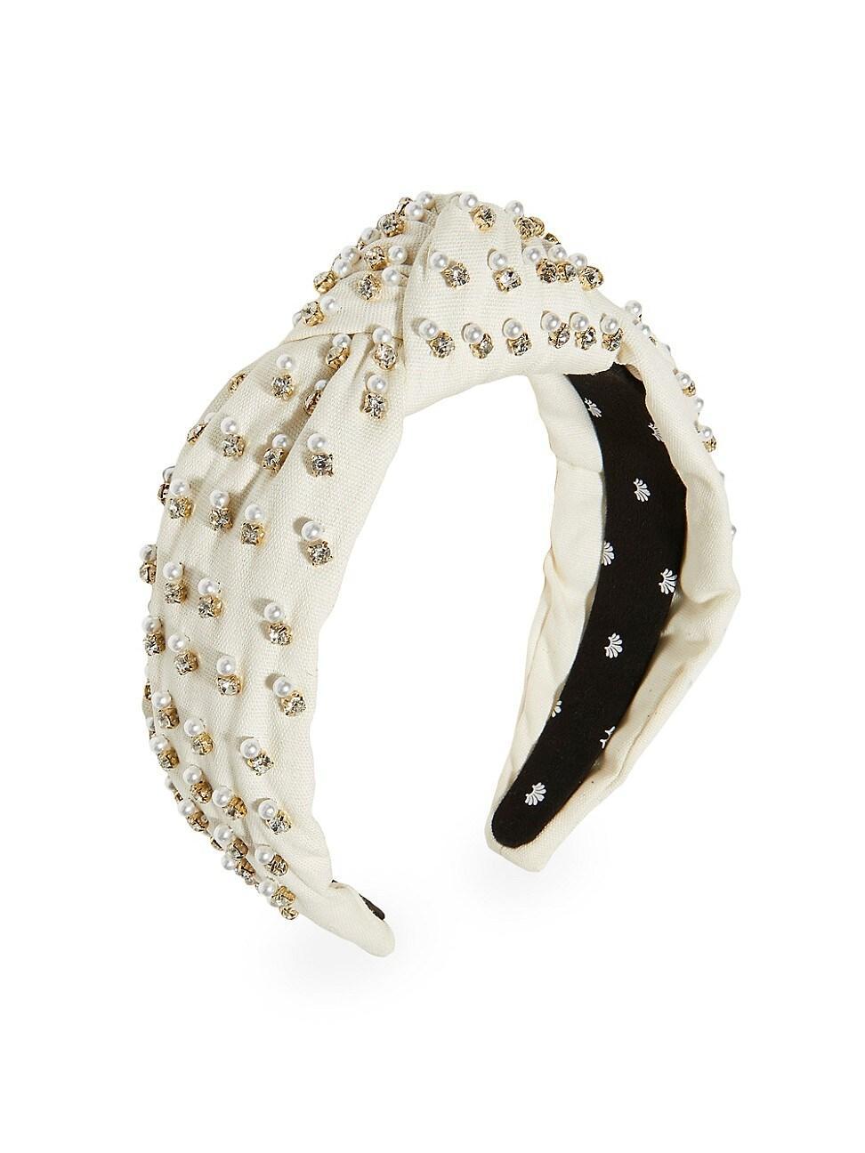 Womens Embellished Knotted Cotton Headband Product Image