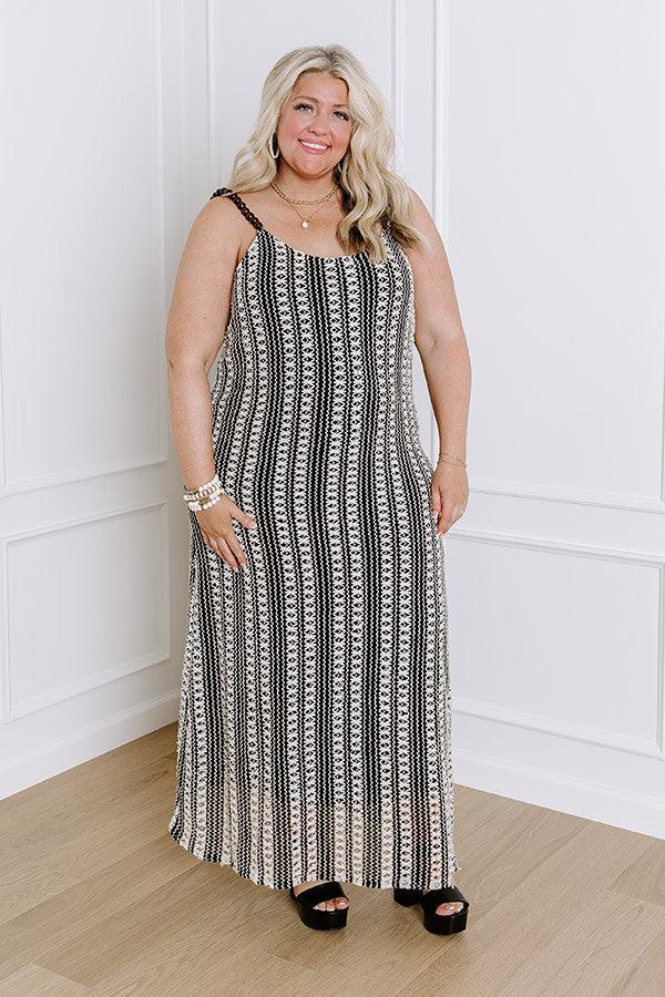 Acapulco Sunsets Knit Maxi Dress Curves Product Image