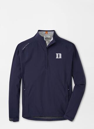 Peter Millar Mens Duke University Shield Half-Zip Rain Shell | Color: Navy | Size: XL Product Image