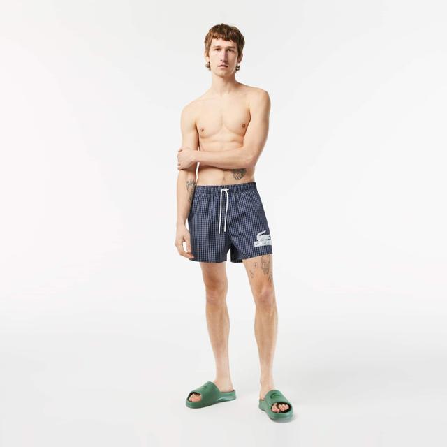 Men’s Checked Swim Trunks Product Image