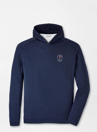 Peter Millar Mens 124th U.S. Open Pine Performance Hoodie | Color: Navy | Size: M Product Image