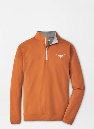 Peter Millar Mens Texas Perth Performance Quarter-Zip | Color: Rust | Size: S Product Image