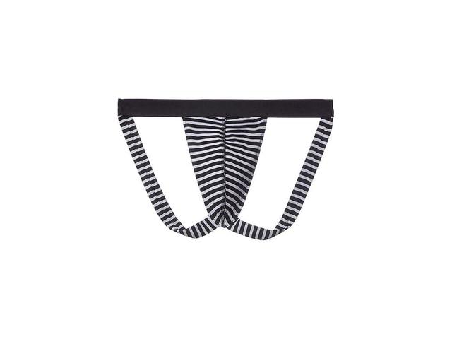 MeUndies Jockstrap (Heather Grey Stripes) Men's Underwear Product Image