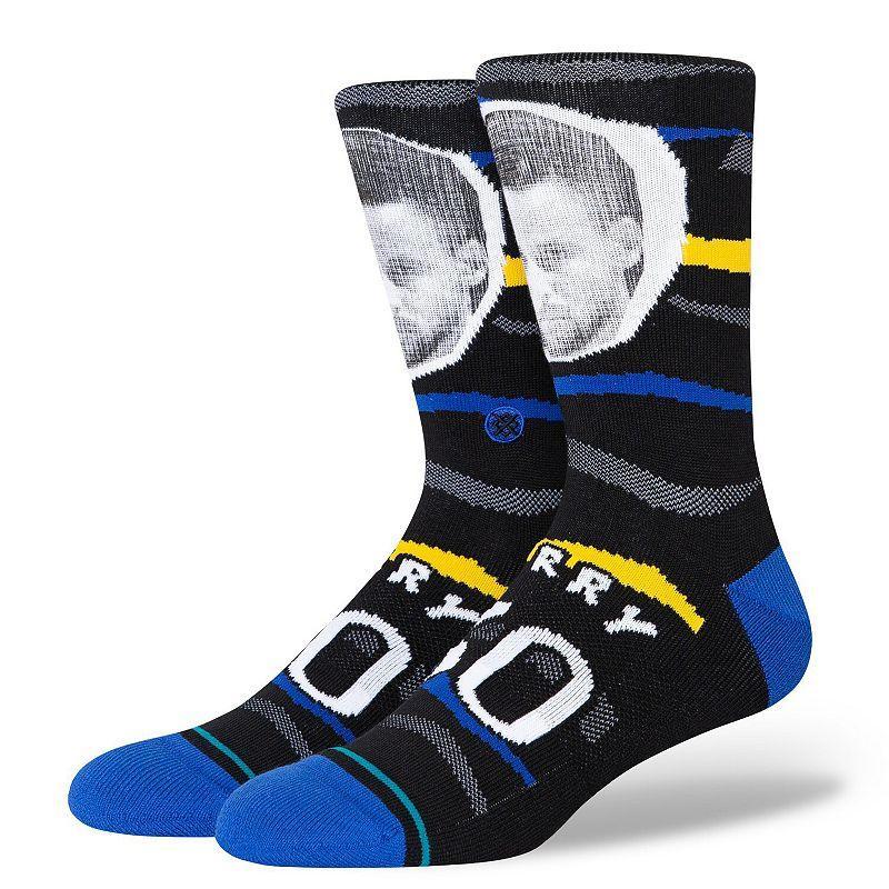 Mens Stephen Curry Golden State Warriors Faxed Player Crew Socks Product Image