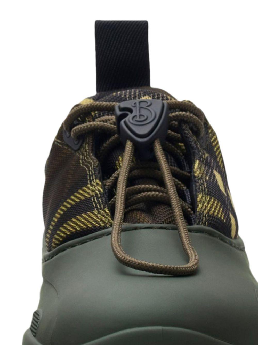 BURBERRY Check Scoot Trek Sneakers In Heath Product Image