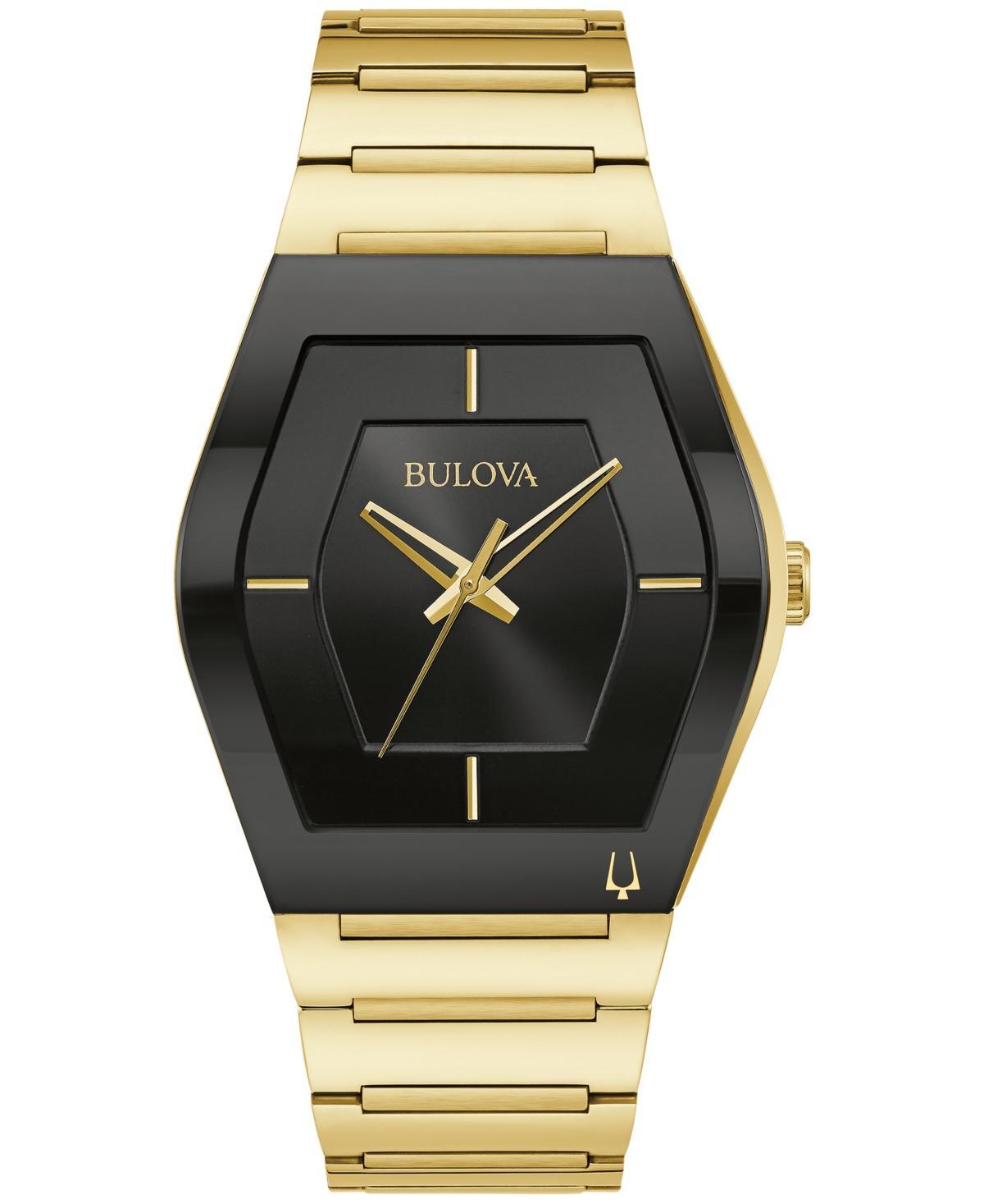 Men's Special Edition Bulova Modern Latin GrammyÂ® Gemini Two-Tone Strap Watch with Tonneau Black Dial (Model: 97A163) Product Image