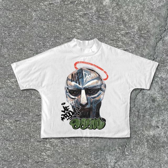 Vintage The Illest Villain Mf Doom Graphic Print Cropped T-Shirts Product Image