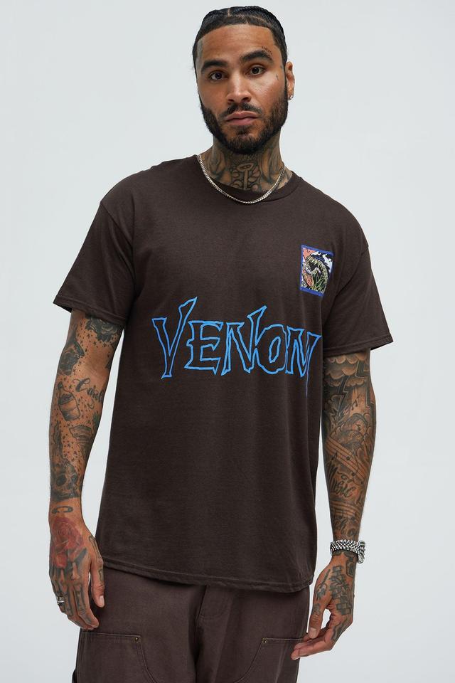 Marvel Venom Trading Card Short Sleeve Tee - Dark Brown Product Image