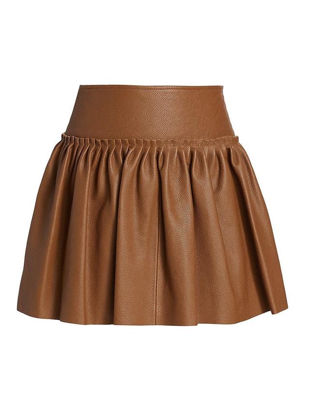 Womens Tritone Leather Miniskirt Product Image