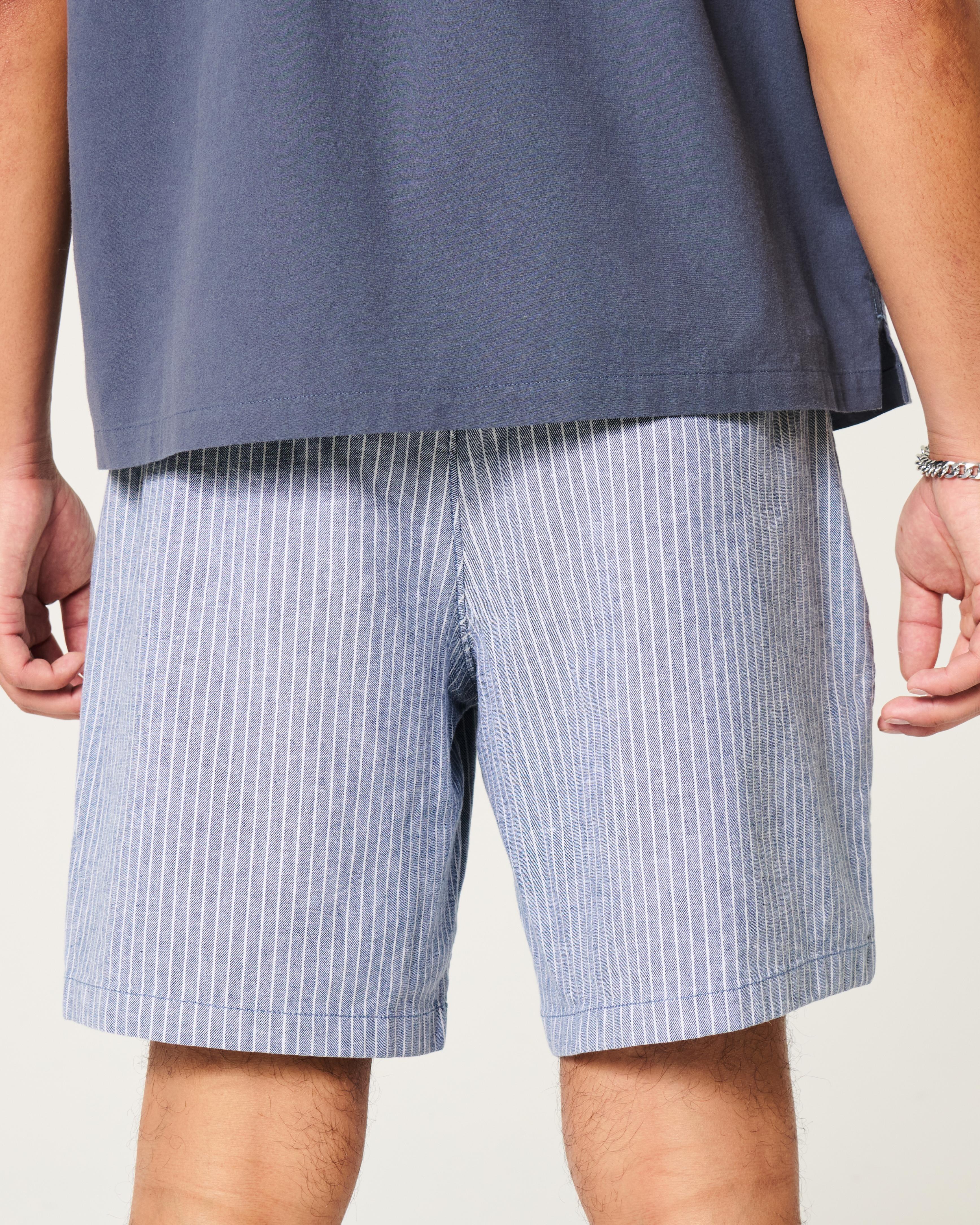 Flex-Waist Textural Woven Shorts 8" Product Image