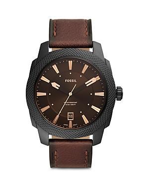 Fossil Mens Machine Quartz Brown Leather Strap Watch, 49mm Product Image