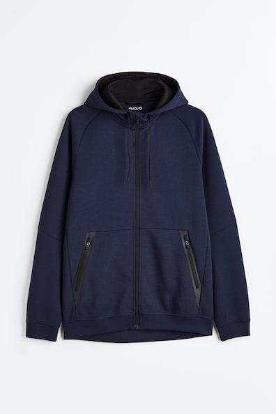 H & M - Sports Hoodie in DryMove - Blue Product Image