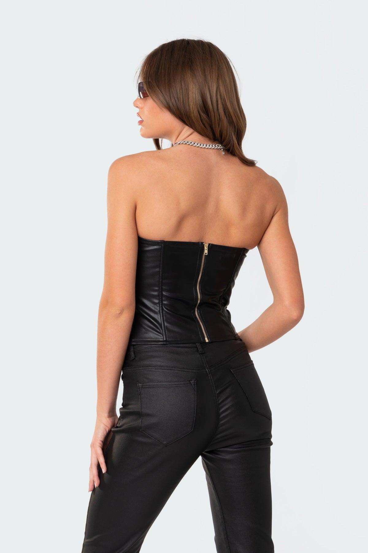 Aniyah Faux Leather Corset Product Image