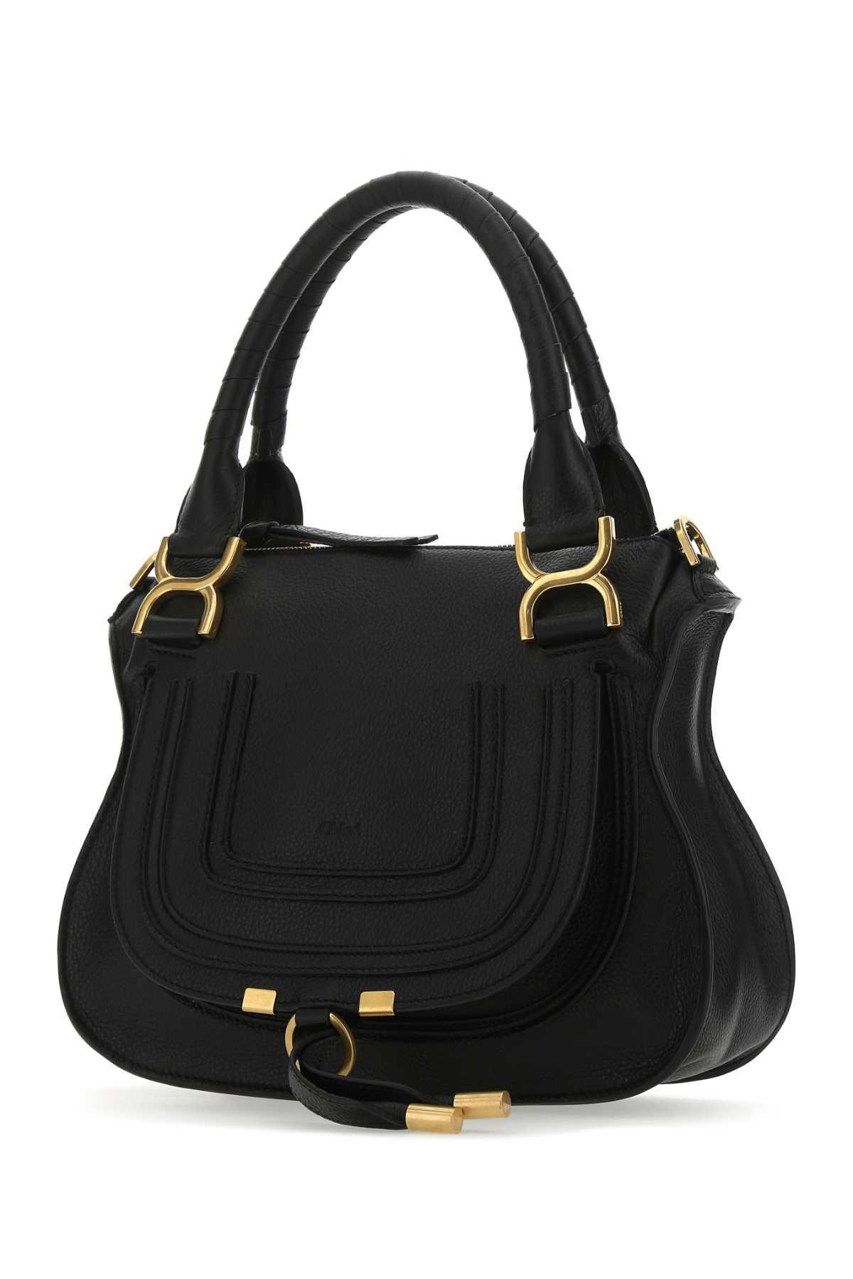 Black Leather Small Marcie Handbag  Nd Chloe Donna Tu Product Image