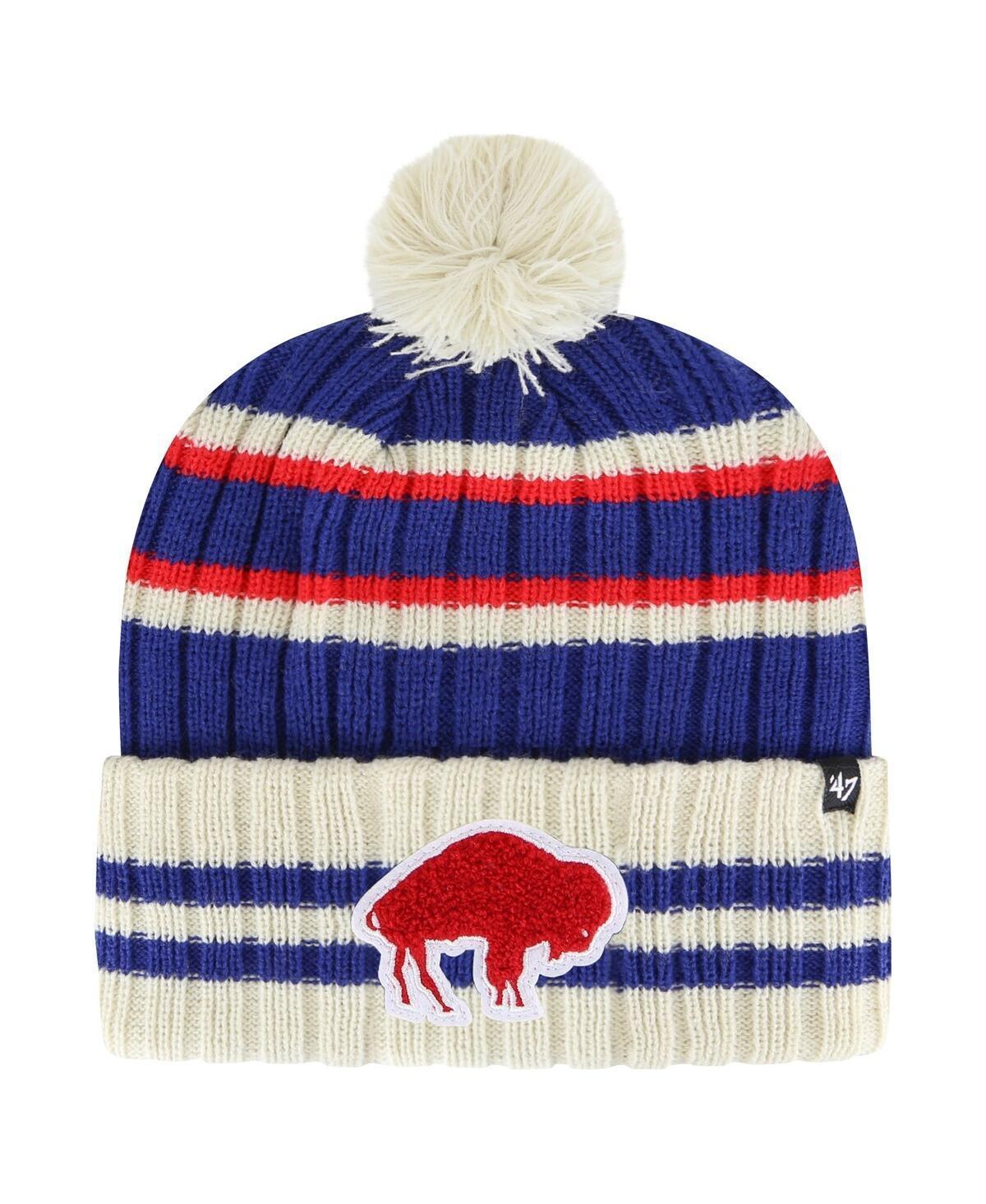 Mens 47 Brand Royal Buffalo Bills Legacy No Huddle Cuffed Knit Hat with Pom - Royal Product Image