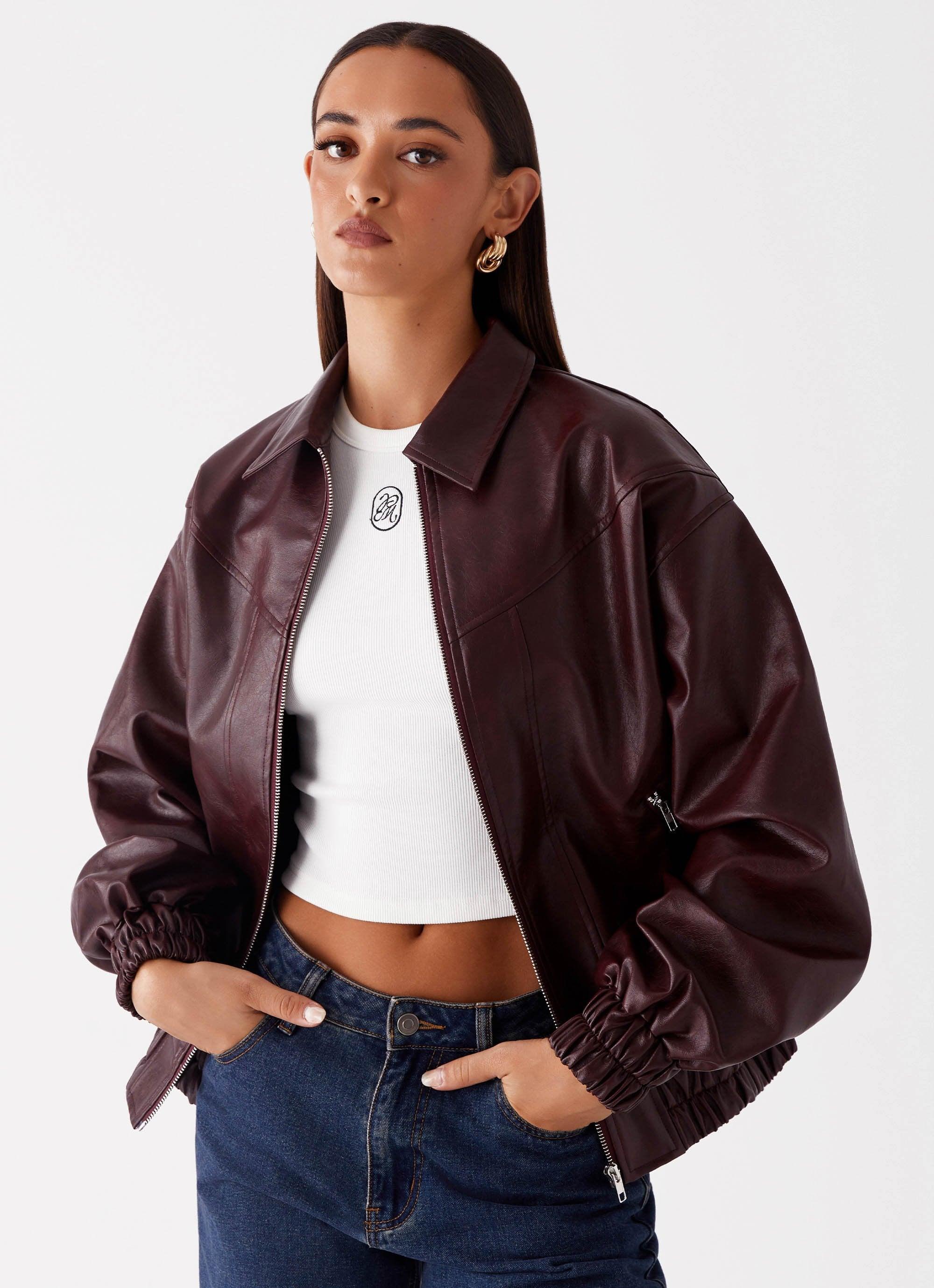 Holland Bomber Jacket - Wine Product Image