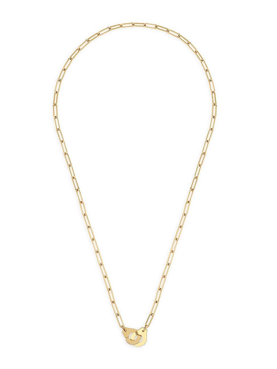 Womens Menottes Dinh Van R12 18K Yellow Gold Pendant Necklace Product Image