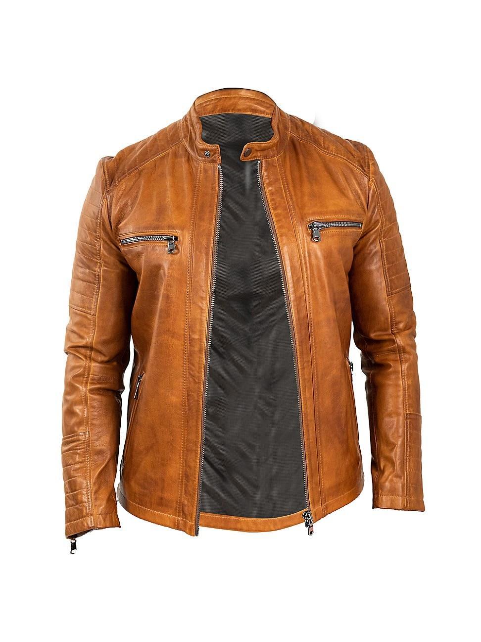 Mens Leather Jacket Product Image