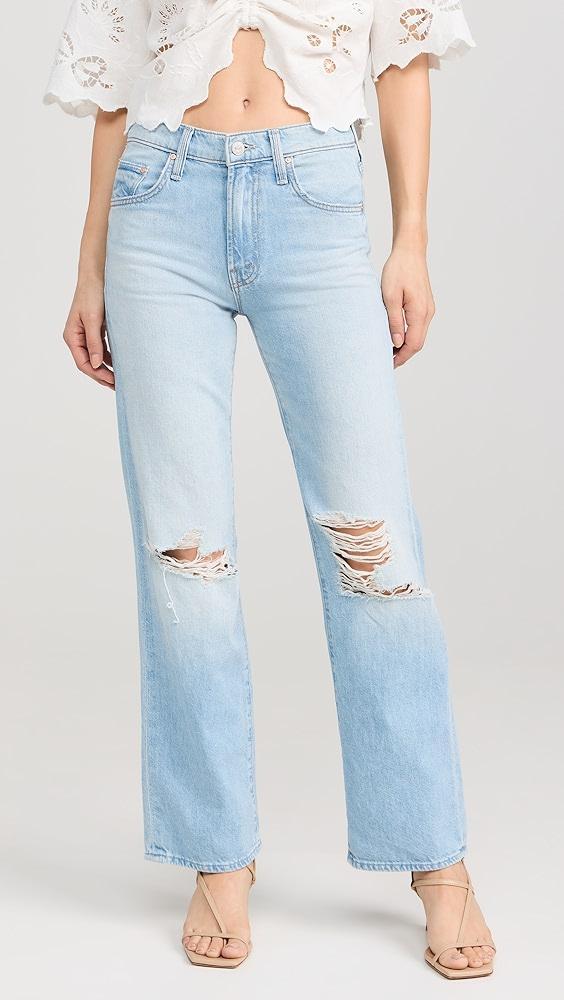 MOTHER The Rambler Zip Flood Jeans | Shopbop product image