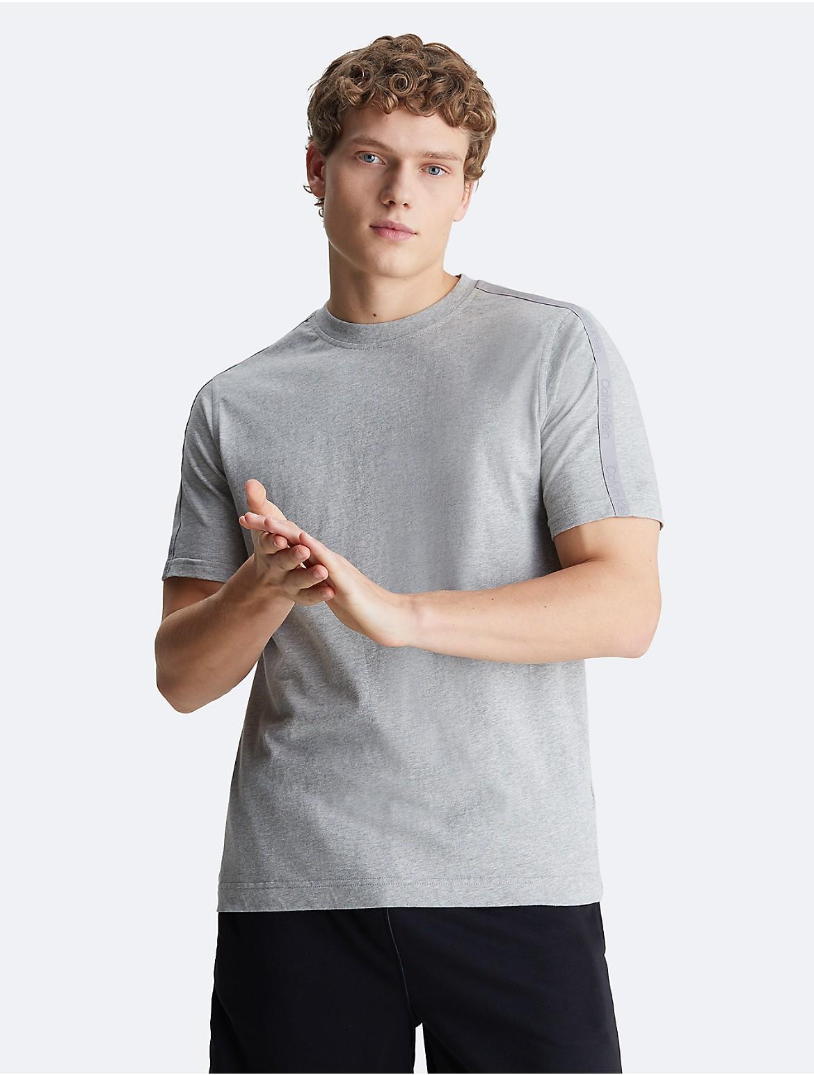 Calvin Klein Mens CK Sport Logo Tape T-Shirt - Grey - S Product Image