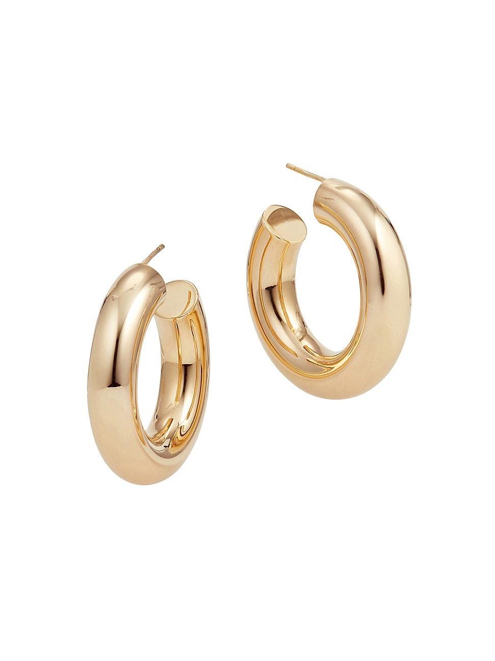 Womens 14K Gold Royale Mega Hoop Earrings Product Image