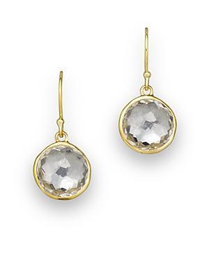 Womens Lollipop 18K Yellow Gold & Clear Quartz Mini Drop Earrings Product Image