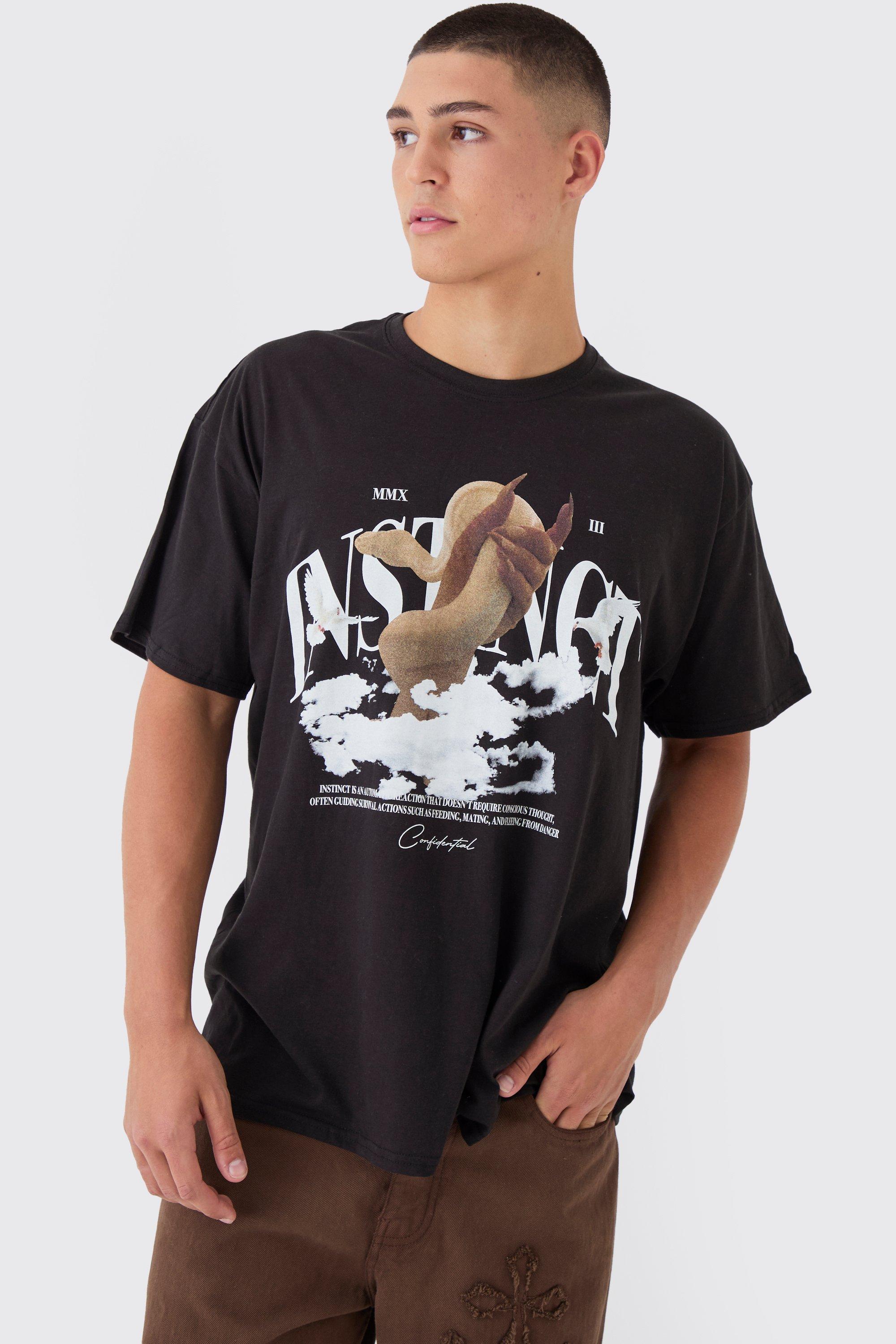 Oversized Snake Graphic T-Shirt | boohooMAN USA Product Image