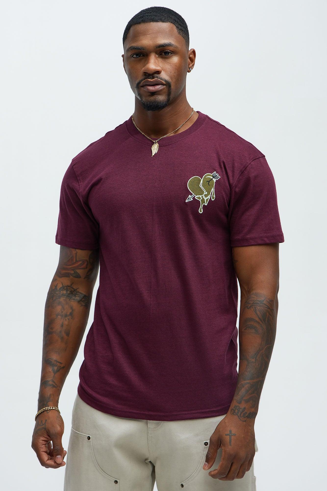 Heartbreaker Short Sleeve Tee - Burgundy Product Image