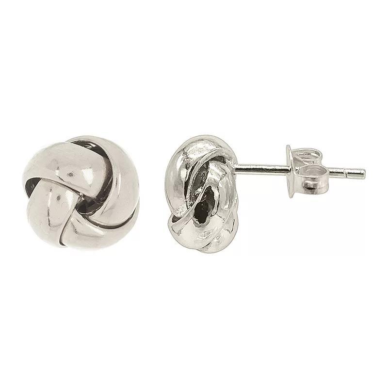 Adornia Silver Tone Knot Stud Earrings, Womens Product Image