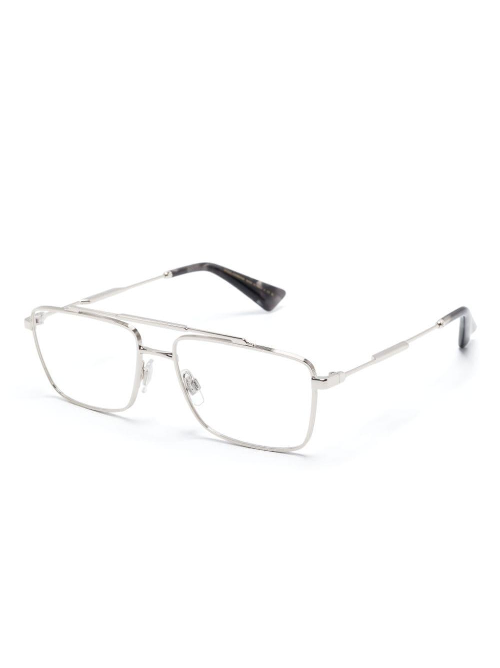 Rectangle-frame Glasses In Silver Product Image