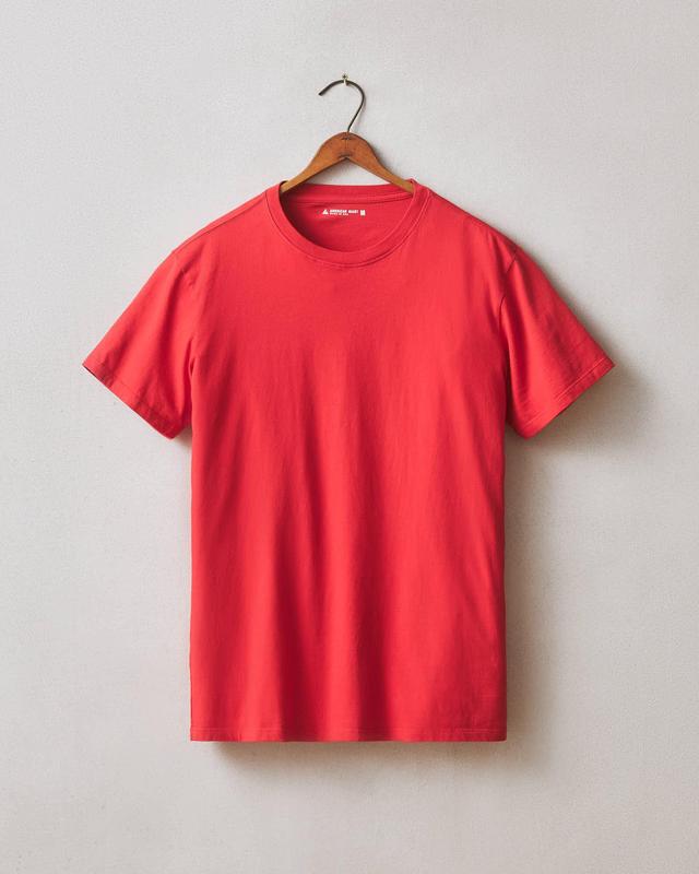 Classic Cotton Crew Tee - Tango Red Product Image