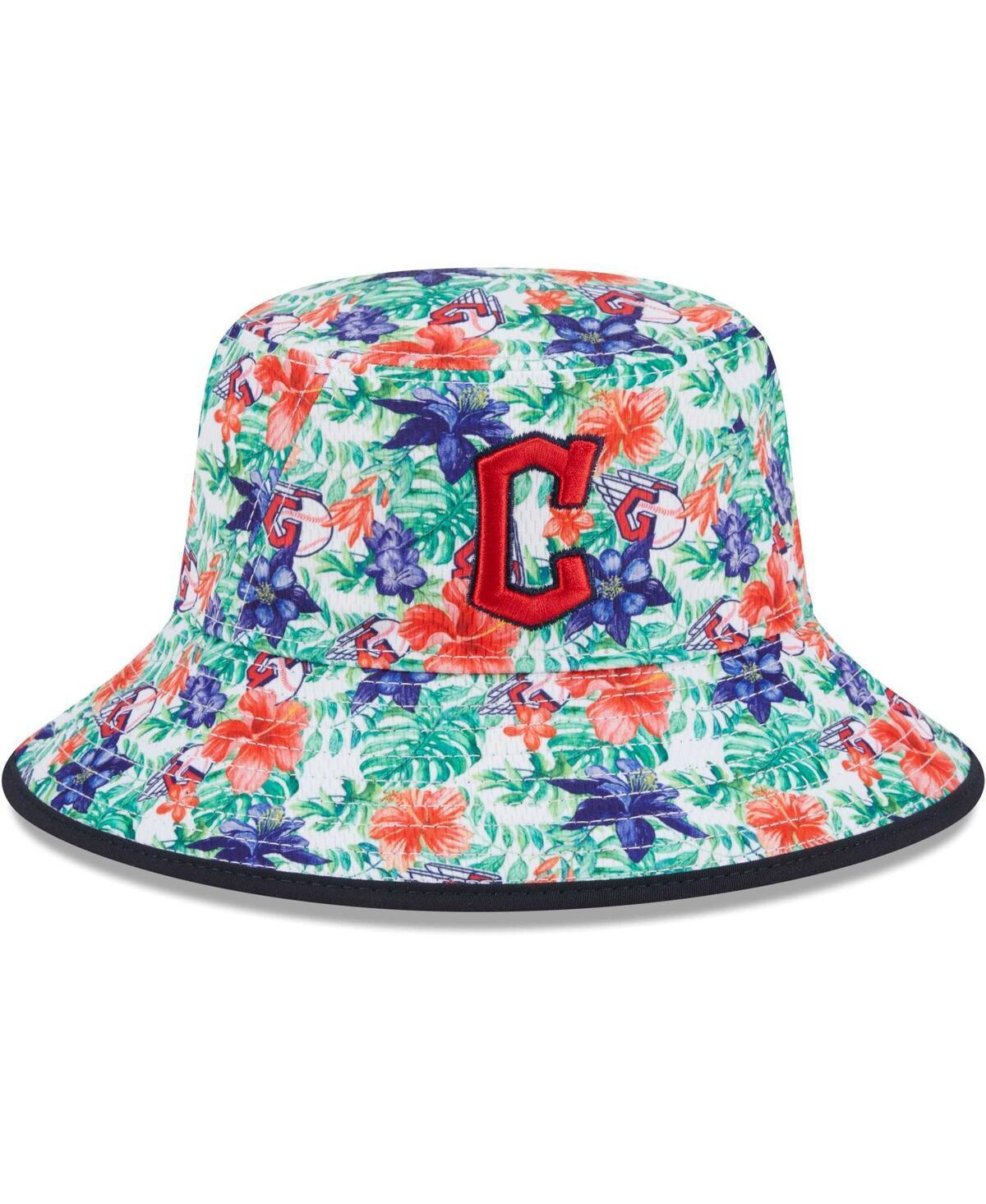 Mens New Era Cleveland Guardians Tropic Floral Bucket Hat, Grd Blue Product Image