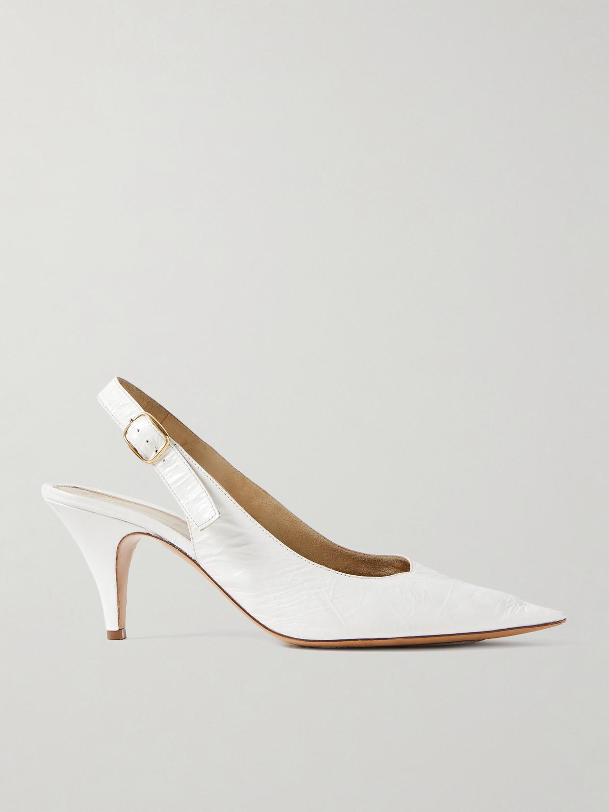 River Leather Pumps In White Product Image