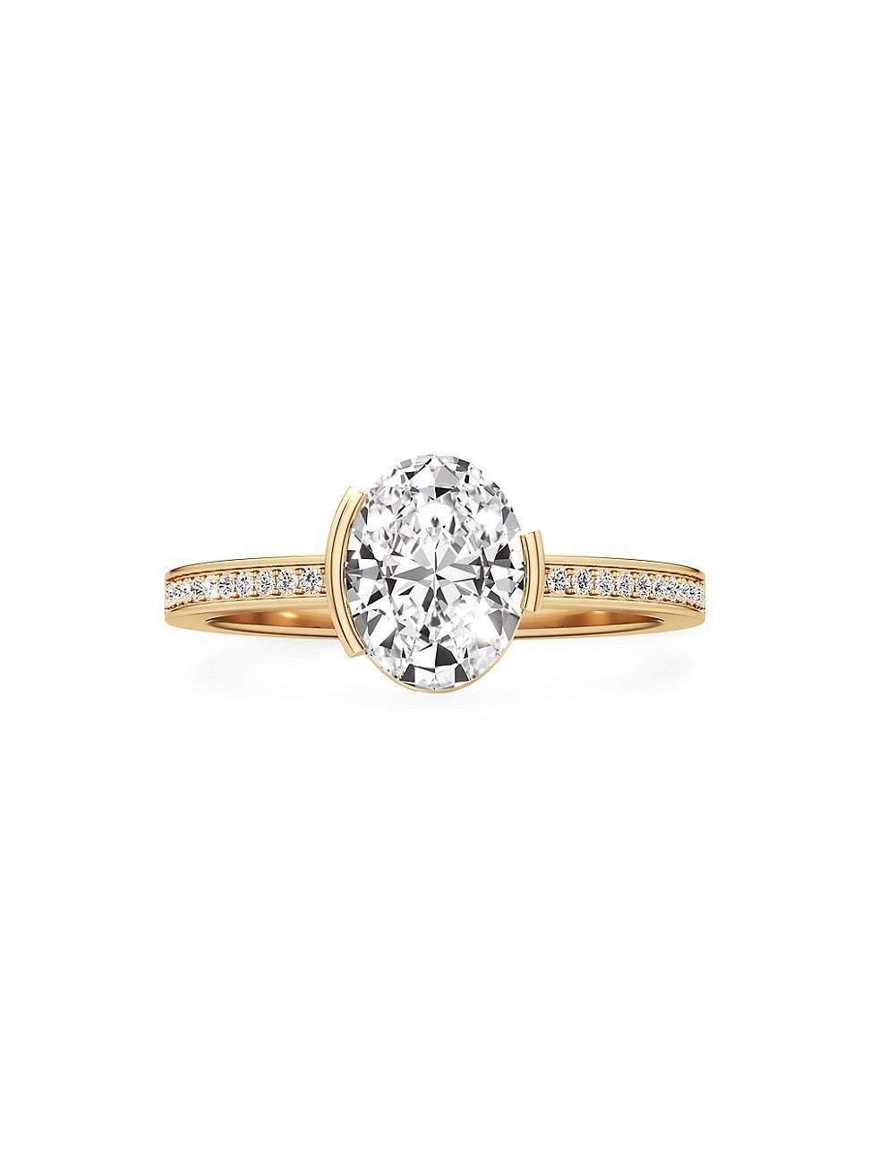 Womens Meta Ovum 18K Yellow Gold & 2.10 TCW Lab-Grown Diamond Ring Product Image