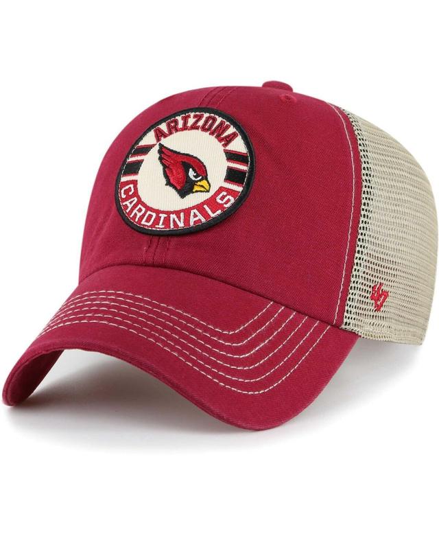 Mens 47 Cardinal/Natural Arizona Cardinals Notch Trucker Clean Up Adjustable Hat Product Image