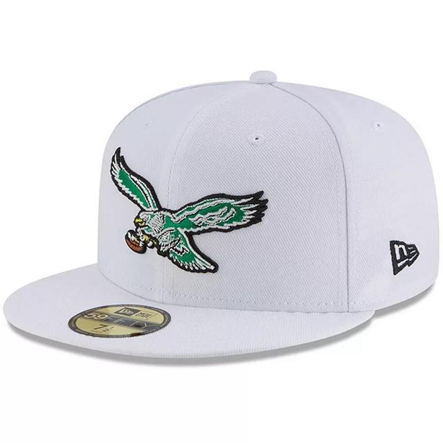 Mens New Era Philadelphia Eagles Throwback Logo Omaha 59FIFTY Fitted Hat Product Image