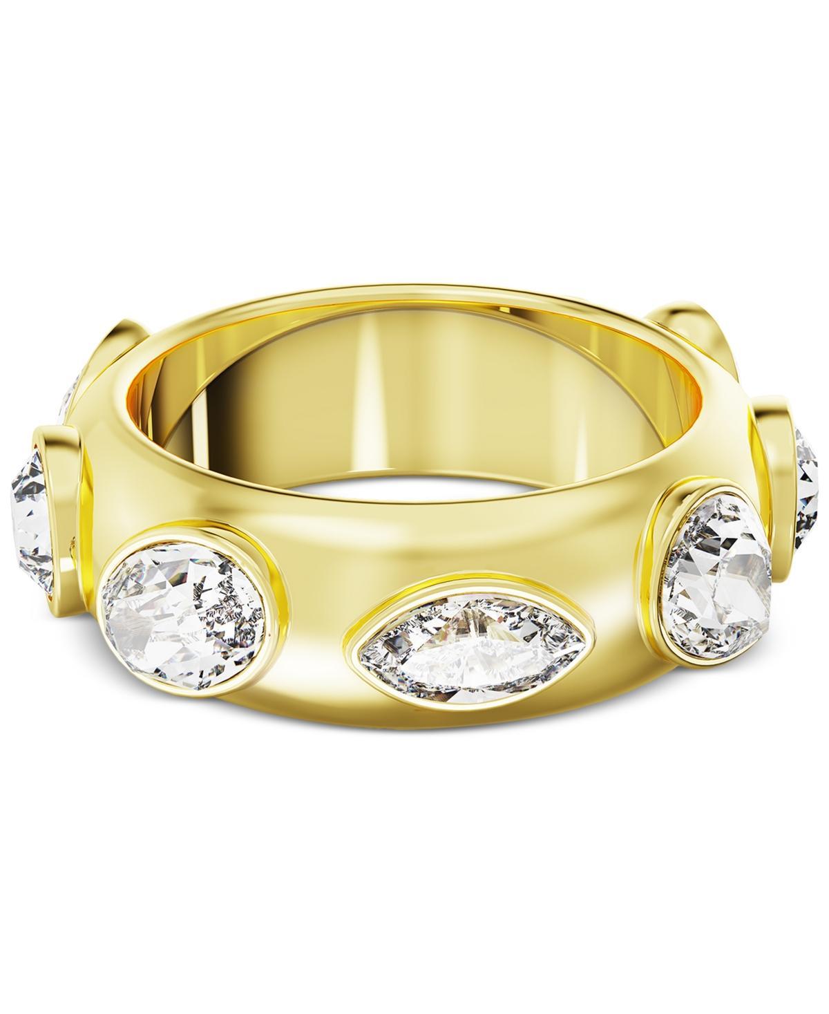 Womens Dextera Goldtone & Crystal Mixed Cuts Tube Ring Product Image