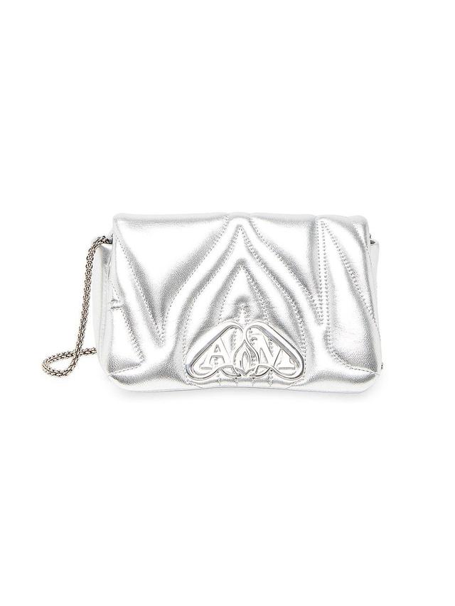 Womens The Mini Seal Metallic Leather Shoulder Bag Product Image