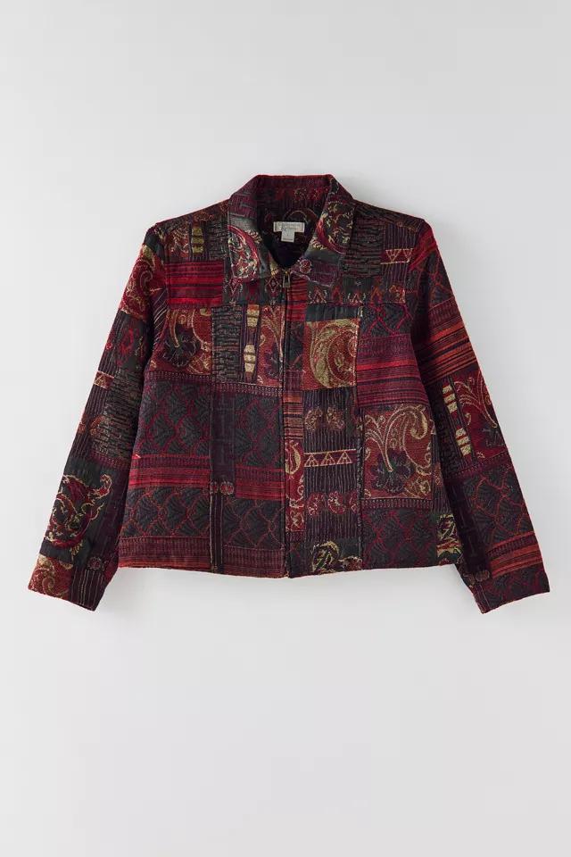 Vintage Tapestry Pattern Collared Jacket Product Image