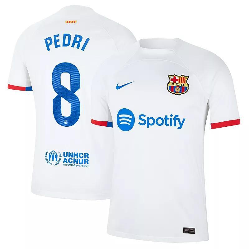 Mens Nike Pedri White Barcelona 2023/24 Away Replica Jersey Product Image