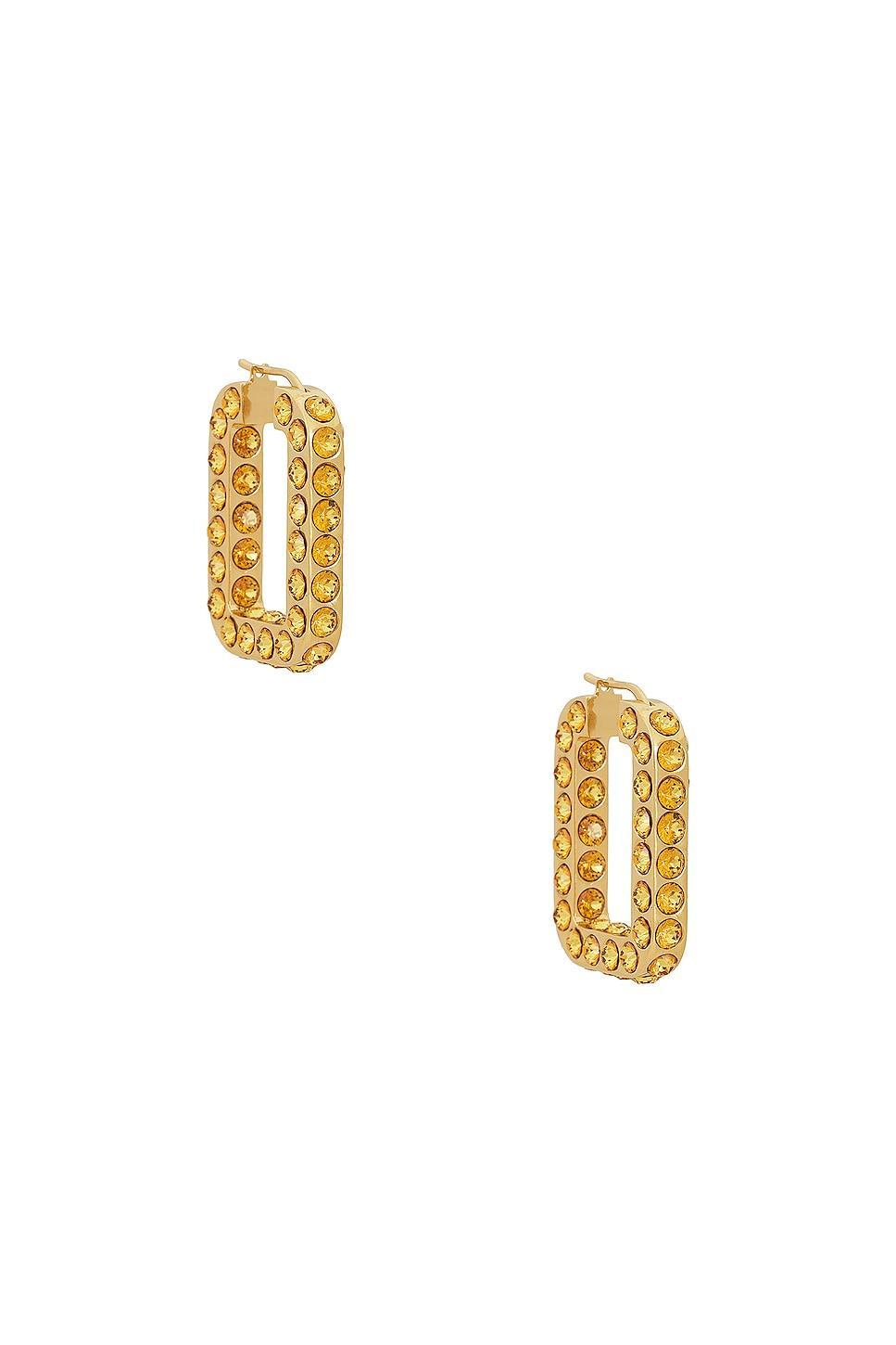 AMINA MUADDI Charlotte Hoop Earrings Metallic Gold.. Product Image