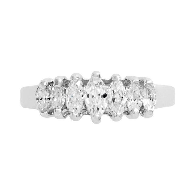 Traditions Jewelry Company Sterling Silver Cubic Zirconia Ring, Womens White Product Image