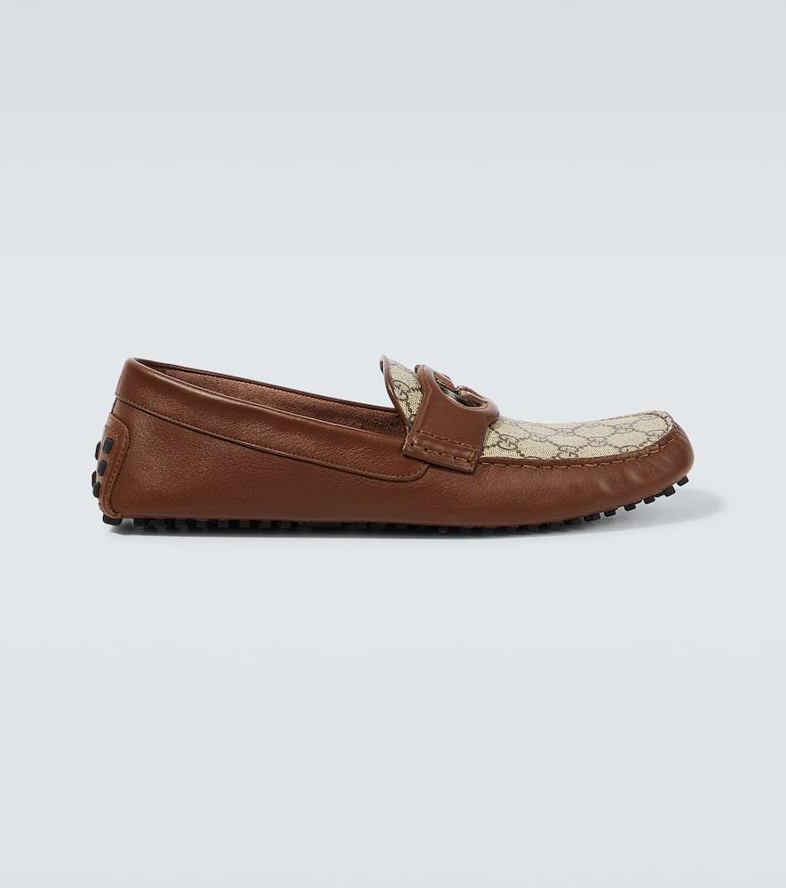 GUCCI Interlocking G Slip-on Loafers In Brown Sugar Beige Ebony Product Image