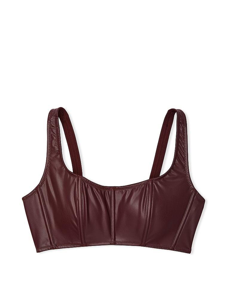 Faux Leather Mini Corset Top Product Image